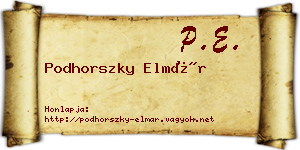Podhorszky Elmár névjegykártya